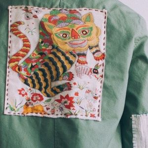 Levi's Green Dragon Army Patchwork Jacket